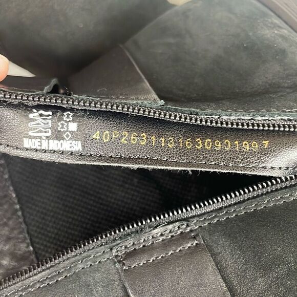 Ecco Black Nubuck Leather Ankle Boots 40 - Picture 12 of 12